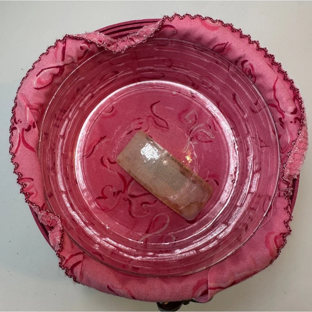 VTG Longaberger‎ Horizon of Hope Whitewash Basket Lid Liner Charms Never Give Up